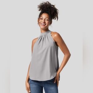 NWT Halara Keyhole Back Halter Blouse